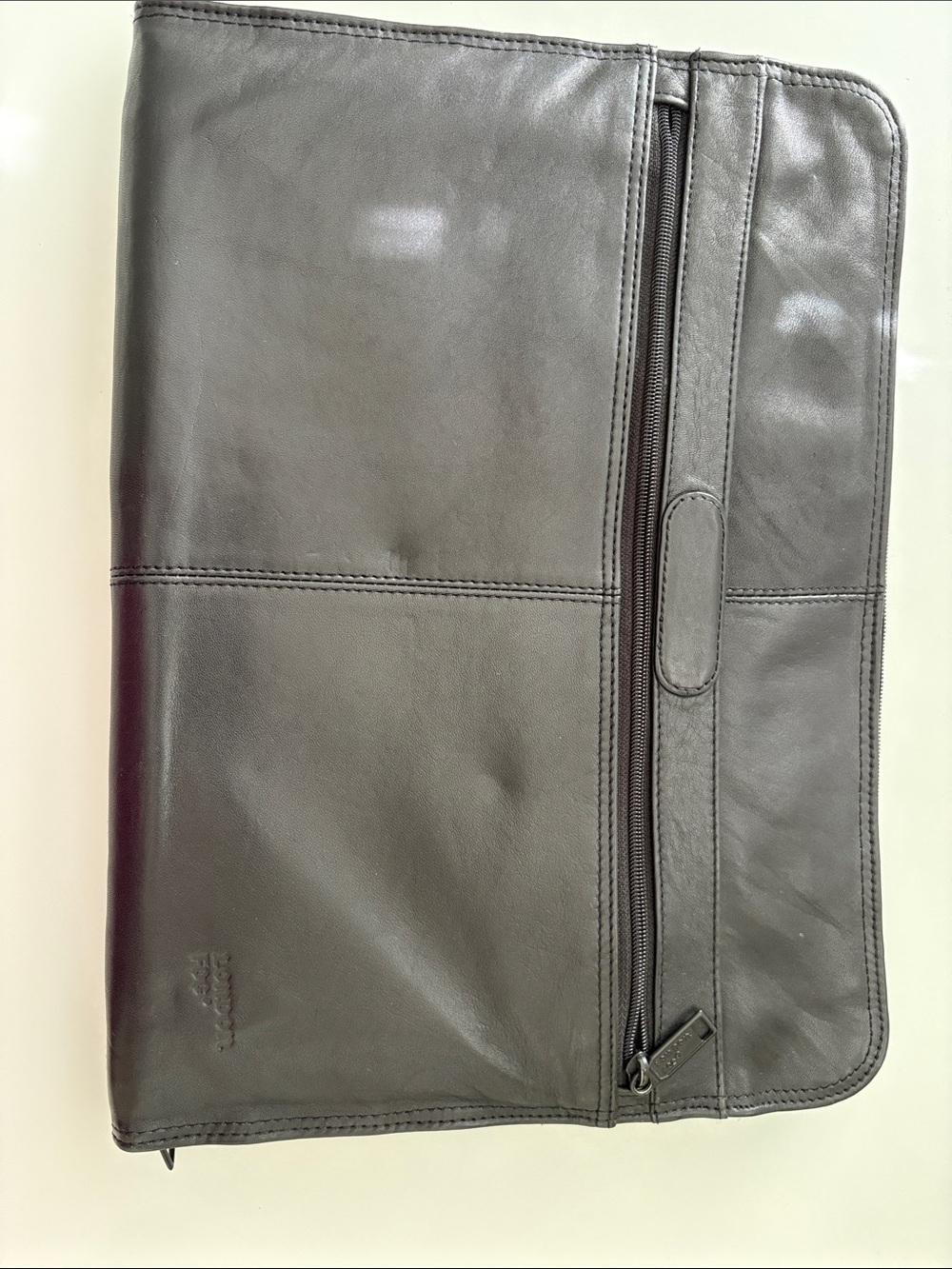 London Fog Vintage Leather Portfolio Folio - Black
